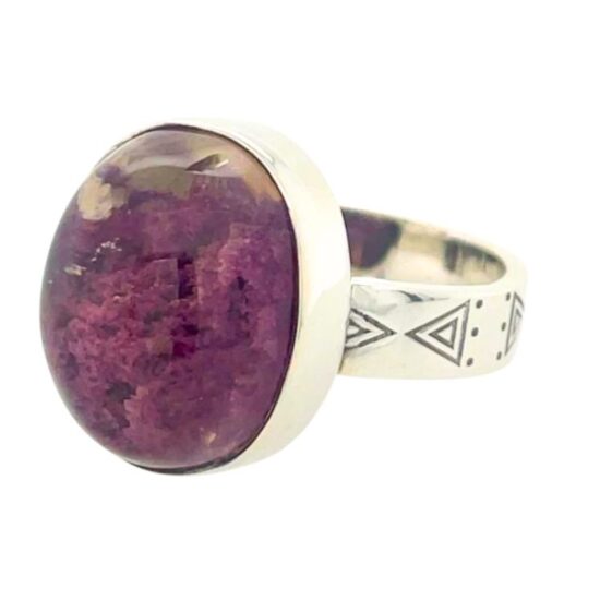 Lodolite Shaman's Dream Stone Purple Tribe Ring - Image 2