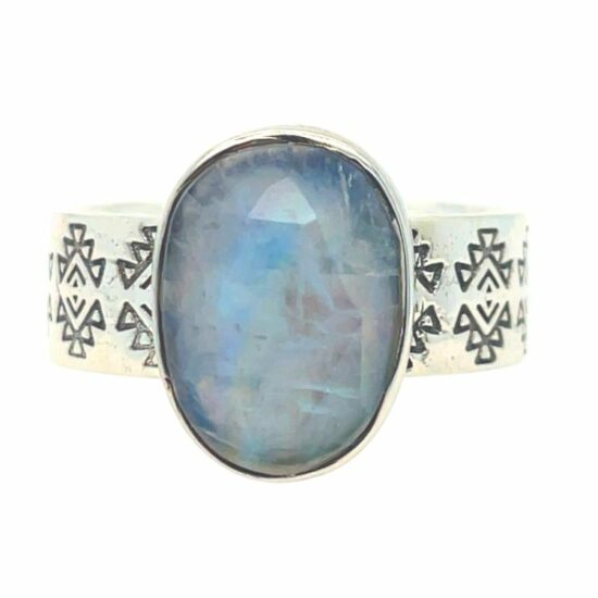 Moonstone Free Form Flash Rings