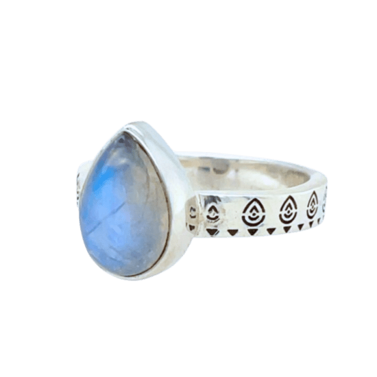 Moonstone Teardrop Treasure Ring wholesale gemstone natural jewelry