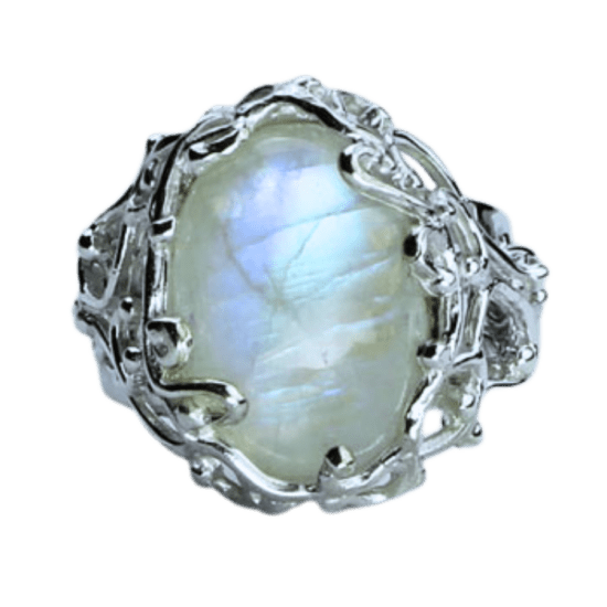 Moonstone Branching Out Ring exclusive and rare natural gemstones