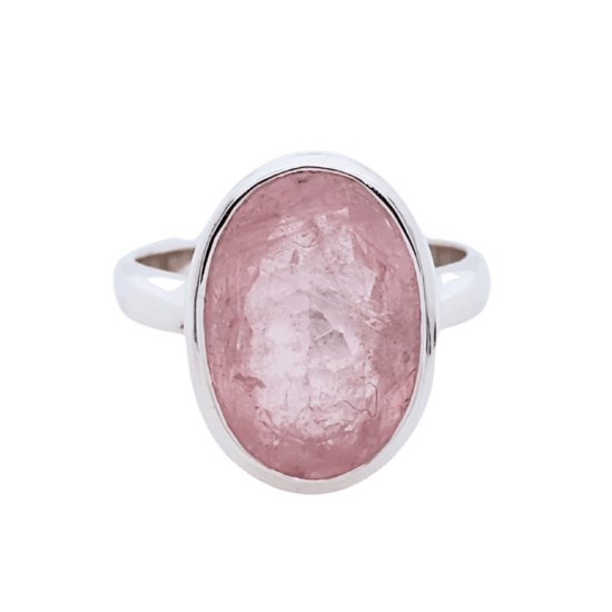 Morganite Large Stone Ring wholesale sterling silver natural gemstone jewelry local vendor