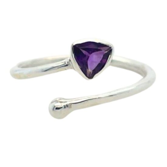 Amethyst Adjustable Wrap Ring wholesale sterling silver gemstone jewelry