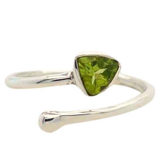 Peridot Adjustable Wrap Ring wholesale sterling silver gemstone jewelry