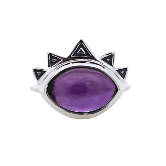 Amethyst Enlightenment Ring wholesale sterling silver natural gemstone jewelry