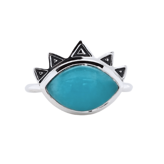 Amazonite Enlightenment Ring wholesale sterling silver natural gemstone jewelry