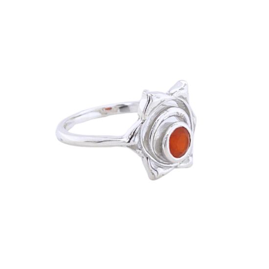 Carnelian Sacral Chakra Security Ring wholesale natural gemstone sterling silver vendor near you