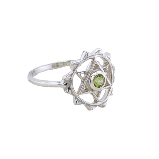 Peridot Heart Chakra Universal Love Ring US wholesaler vendor sterling silver natural gemstones