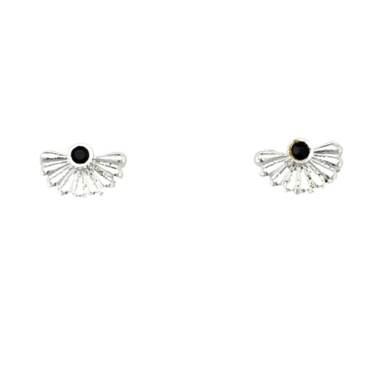 Black Spinel Flair Stud Earrings jewelry supplies wholesale near me