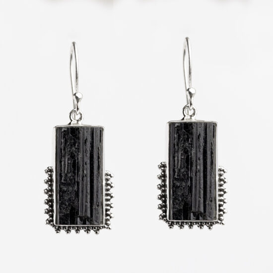 Black Tourmaline Soul Warrior Earrings - Image 3