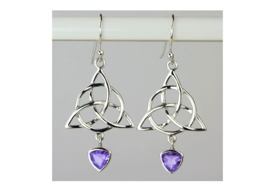 Celtic Trinity Knot Circle of Life Earrings - Image 2