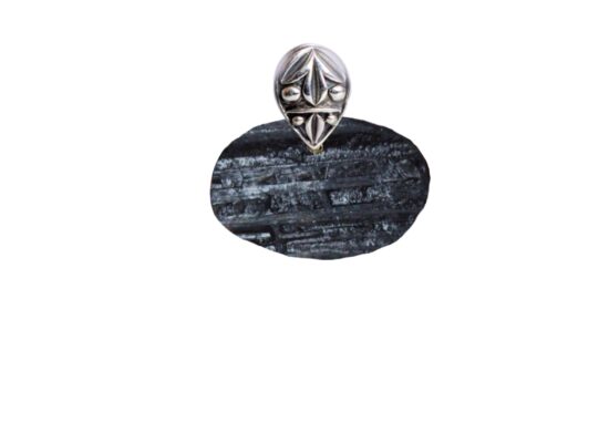 Black Tourmaline Rocky Pendant