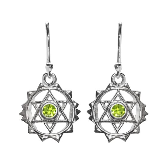 Peridot Heart Chakra Earrings unique jewelry wholesale suppliers