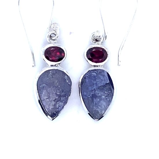 Tanzanite Rhodolite Garnet Rad Earrings bulk jewelry supplies wholesale