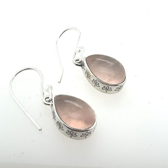 Rose Quartz Peace Earrings sterling silver wholesale jewelry supplies