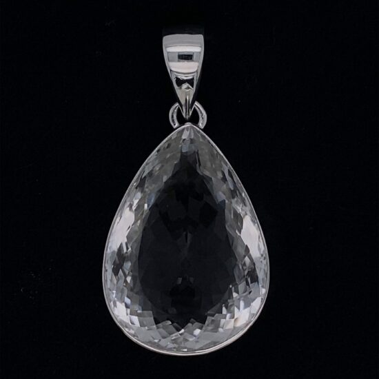 Clear Crystal Quartz Goddess Pendant vendor direct genuine gemstones