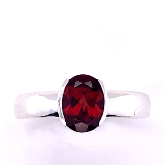 Garnet Culture Unisex Ring vendor direct sterling silver