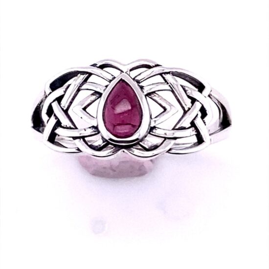 Garnet Celtic Love Labyrinth Ring wholesale jewelry vendors crystal gemstones