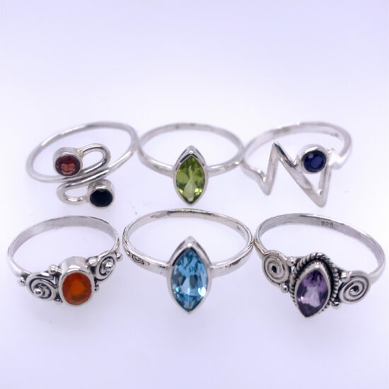 Discount Dainty Ring 6 Pack crystal jewelry wholesalers new age