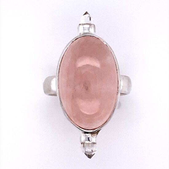 Rose Quartz Oval Crystalline Ring your go-to wholesale jewelry supply stone online