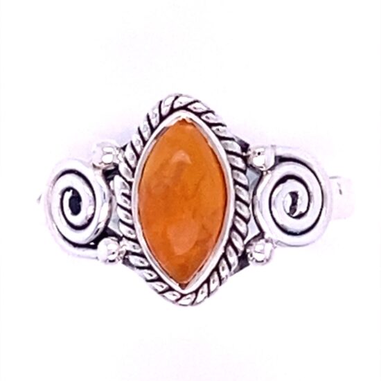 Carnelian Cosmic Swirls Marquis Ring necklace vendors wholesale 925 silver